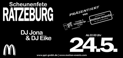 Party Flyer: Scheunenfete Ratzeburg am 24.05.2008 in Ratzeburg