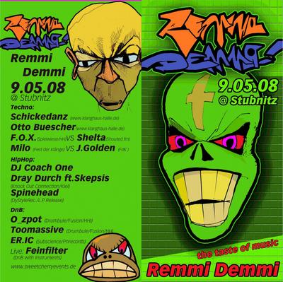 Party Flyer: REMMI DEMMI am 09.05.2008 in Rostock