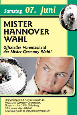 Party Flyer: Agostea Hannover // mister hannover wahl am 07.06.2008 in Hannover