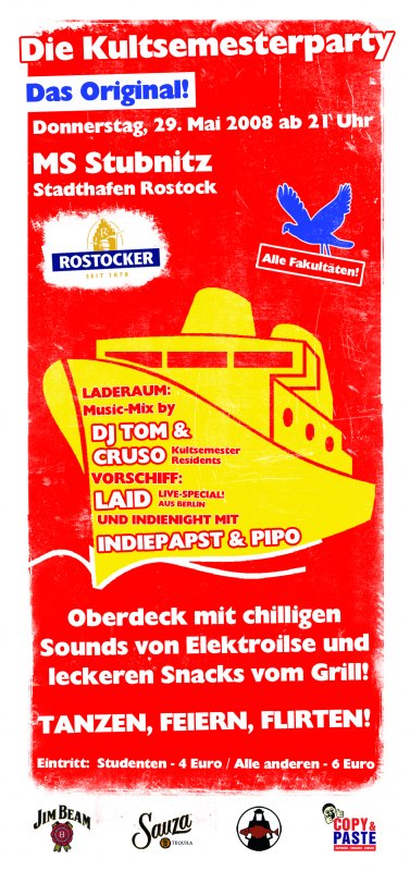 Party Flyer: Die Kultsemesterparty - Das Original! am 29.05.2008 in Rostock