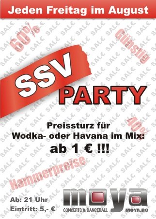 Party Flyer: SSV-Party am 15.08.2008 in Rostock