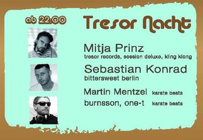 Party Flyer: Tresor Party am 09.08.2008 in Rostock