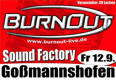 Party Flyer: Sound Factory mit BurnOut am 12.09.2008 in Lachen