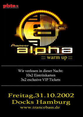 Party Flyer: Alpha Festival Warm up am 31.10.2008 in Hamburg