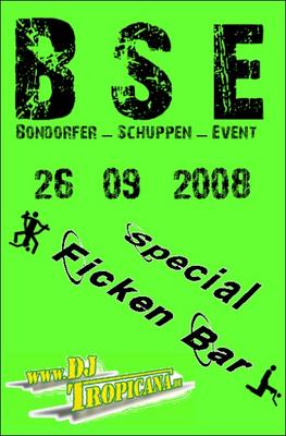 Party Flyer: BSE-Party in Bondorf am 26.09.2008 in Bad Saulgau