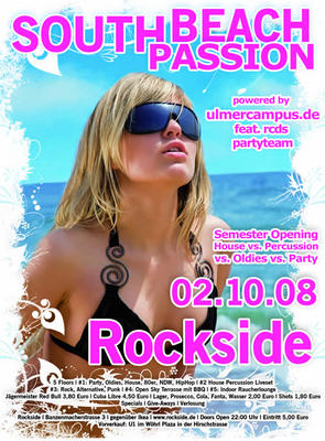 Party Flyer: South Beach Passion am 02.10.2008 in Ulm