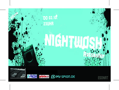 Party Flyer: nightwosh am 02.10.2008 in Rostock