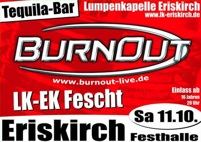 Party Flyer: LK-EK Fescht mit BurnOut am 11.10.2008 in Eriskirch