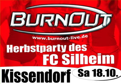 Party Flyer: Herbstparty mit BurnOut am 18.10.2008 in Bibertal