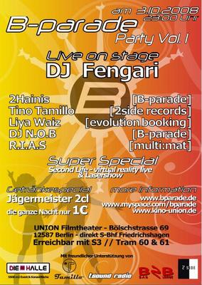Party Flyer: B-PARADE PARTY VOL. I am 03.10.2008 in Berlin