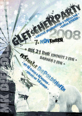 Party Flyer: Gletscherparty am 07.11.2008 in Leutkirch im Allgu