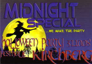 Party Flyer: Halloween Party mit Midnight Special am 31.10.2008 in Kirchberg an der Iller