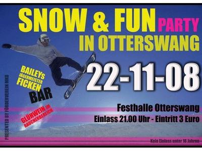 Party Flyer: Snow and Fun Party am 22.11.2008 in Bad Schussenried