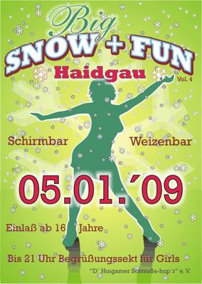 Party Flyer: SNOW + FUN - PARTY am 05.01.2009 in Bad Wurzach