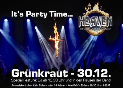Party Flyer: Fetzige Party mit HEAVEN am 30.12.2008 in Grnkraut