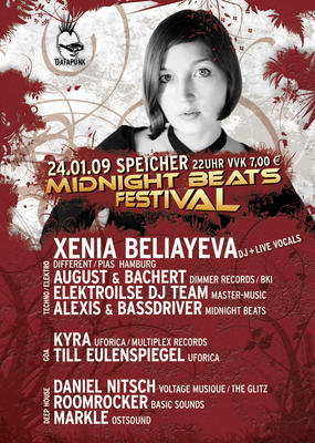 Party Flyer: MIDNIGHT BEATS FESTIVAL am 24.01.2009 in Rostock
