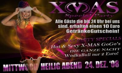 Party Flyer: X-Mas Special Party @ Mirage Senden am 24.12.2008 in Senden