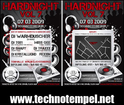 Party Flyer: HARDNIGHT VOL. VII am 07.03.2009 in Berlin