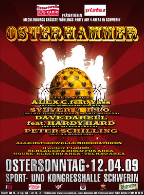 Party Flyer: OSTERHAMMER 2009 - Mecklenburg-Vorpommerns grte Frhlingsparty am 12.04.2009 in Schwerin