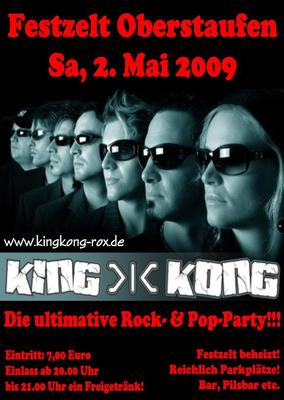 Party Flyer: Staufner Maifest - Rock-Partynacht mit King Kong am 02.05.2009 in Oberstaufen