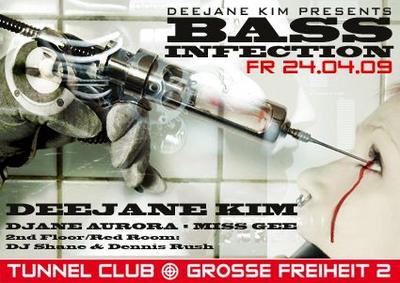 Party Flyer: Deejane Kim BassInfection am 24.04.2009 in Hamburg