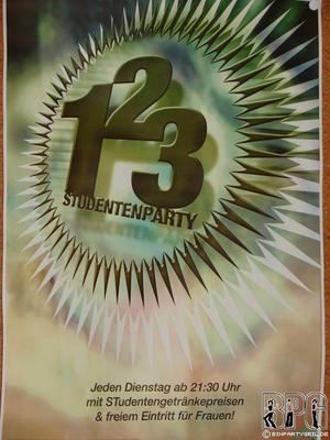 Party Flyer: 123 STudentenparty am 21.04.2009 in Rostock