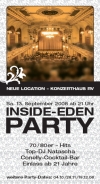 Party Flyer: Inside-Eden Party am 18.04.2009 in Ravensburg
