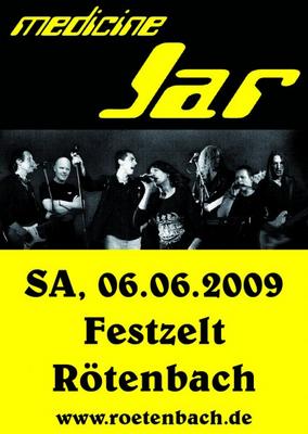 Party Flyer: Rtenbacher Sommerfest mit Medicine Jar am 06.06.2009 in Wolfegg
