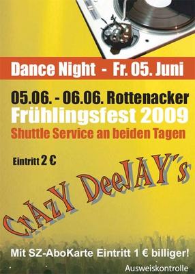 Party Flyer: Partyalarm in Rottenacker am 05.06.2009 in Rottenacker