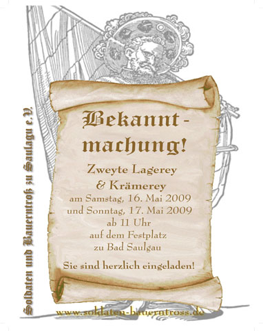 Party Flyer: Lagerey und Krmery in Bad Saulgau am 16.05.2009 in Bad Saulgau