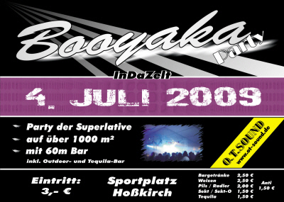 Party Flyer: BOOYAKA - Party 2009 am 04.07.2009 in Hokirch