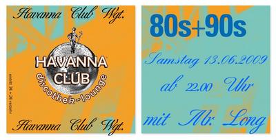 Party Flyer: 80er 90er Party am 13.06.2009 in Weingarten