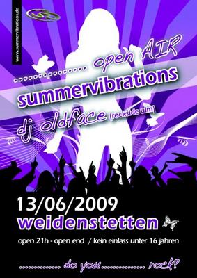Party Flyer: Summervibrations Open Air am 13.06.2009 in Weidenstetten