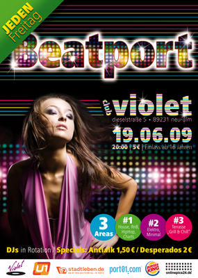 Party Flyer: 16 Party #3 @ Club Violet am 19.06.2009 in Neu-Ulm