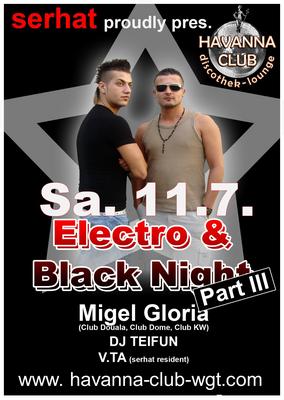 Party Flyer: !!! Serhats Electro & Black Night !!! am 11.07.2009 in Weingarten