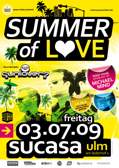 Party Flyer: Summer Of Love feat. SUNLOVERZ @ Su.Casa am 03.07.2009 in Ulm