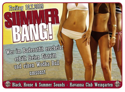 Party Flyer: Summer Bang am 10.07.2009 in Weingarten
