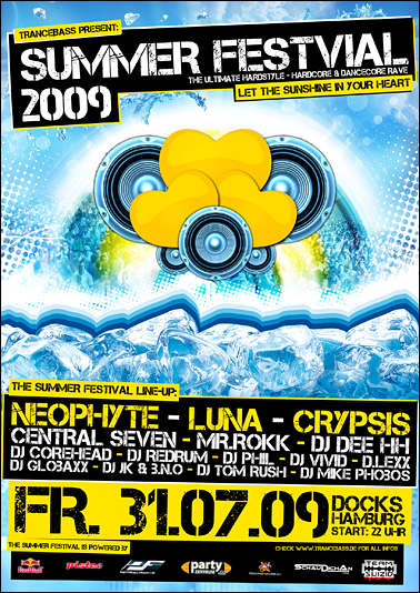 Party Flyer: Summer Festvial 2009 - Let The Sunshine In Your Heart am 31.07.2009 in Hamburg