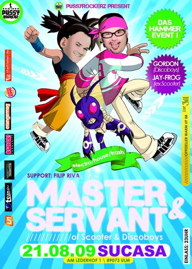 Party Flyer: Master & Servant @ Su.Casa am 21.08.2009 in Ulm