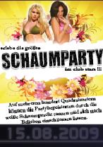 Party Flyer: Schaumparty am 15.08.2009 in Bad Schussenried