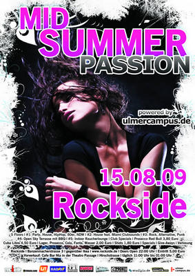 Party Flyer: Mid Summer Passion am 15.08.2009 in Ulm