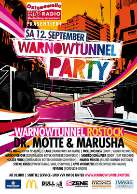Party Flyer: Warnowtunnel-Party @ Warnowtunnel Rostock am 12.09.2009 in Rostock