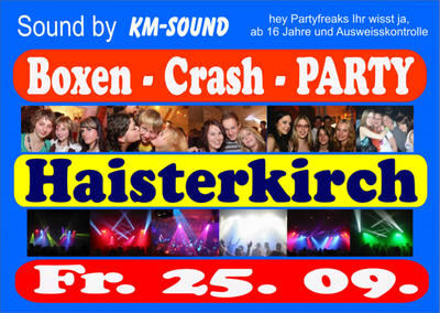 Party Flyer: Boxen - Crash - PARTY Haisterkirch am 25.09.2009 in Bad Waldsee