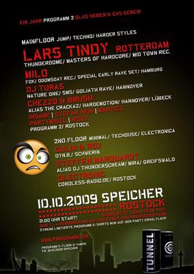 Party Flyer: Ein Jahr PROGRAMM 2 - Glas heben & Gas Geben! am 10.10.2009 in Rostock