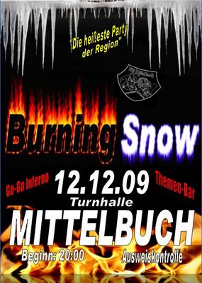 Party Flyer: Burning-Snow am 12.12.2009 in Ochsenhausen
