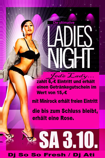 Party Flyer: Ladies Night am 03.10.2009 in Bad Schussenried