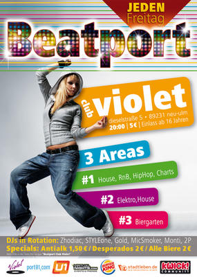 Party Flyer: 16 Party @ Club Violet am 23.10.2009 in Neu-Ulm