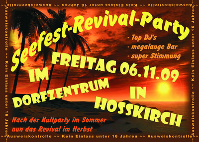 Party Flyer: Seefest-Revival-Party DIE 4. am 06.11.2009 in Hokirch