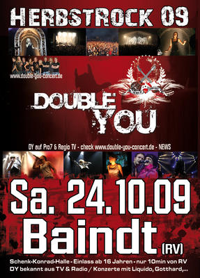 Party Flyer: DOUBLE YOU | Herbstrock | Baindt am 24.10.2009 in Baindt