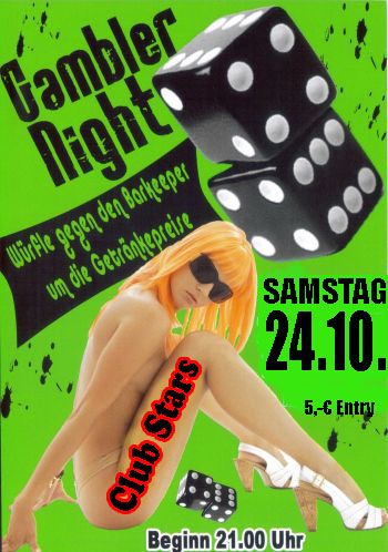 Party Flyer: Gambler Night am 24.10.2009 in Bad Schussenried
